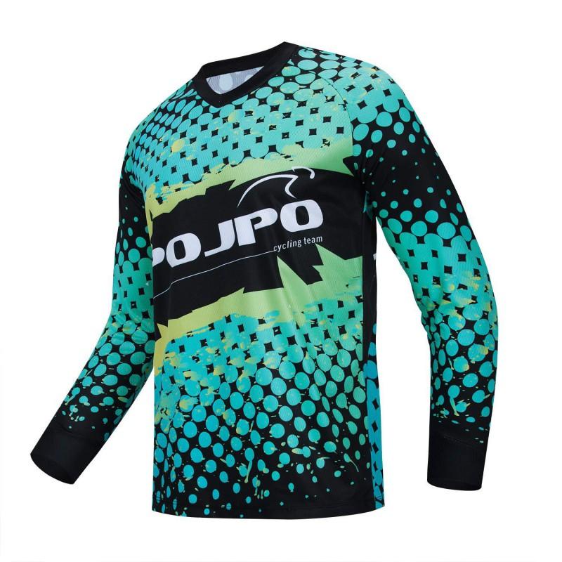 Men Women Cycling Jersey Long Sleeve Quick Dry UV Protection Mountain Bike Downhill Racing Shirt