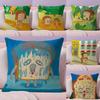 Book BBread Thief Cute Cushion Cover Natural Linen Organic Fabric DoubleSided Printing Sofa Home Decor Breathable Bed Pillow