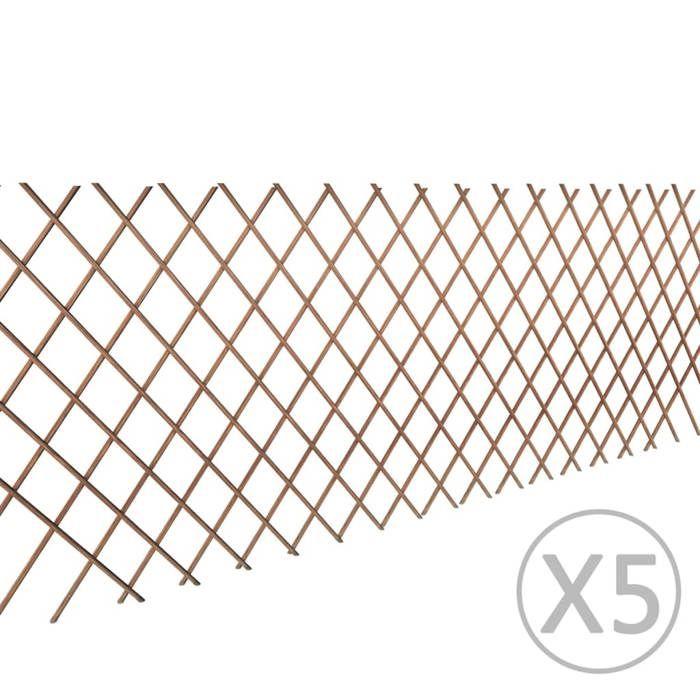 VidaXL Wicker Trellis Fence Wire Mesh Climbing Plants Rose Bushes Garden 140395