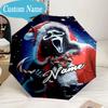 Custom Name Umbrella Ghostface Horror Theme Umbrella 8-Frame for Travel, Camping, Casual Lightweight Portable, Essential for Family Gifts