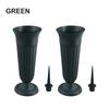 High Quality Desktop Dark Green Desktop Flower Pot Grave Sweeping Ritual Vase White Grave Sweeping Ritual Vase