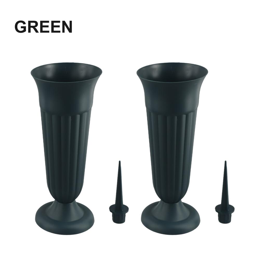 High Quality Desktop Dark Green Desktop Flower Pot Grave Sweeping Ritual Vase White Grave Sweeping Ritual Vase