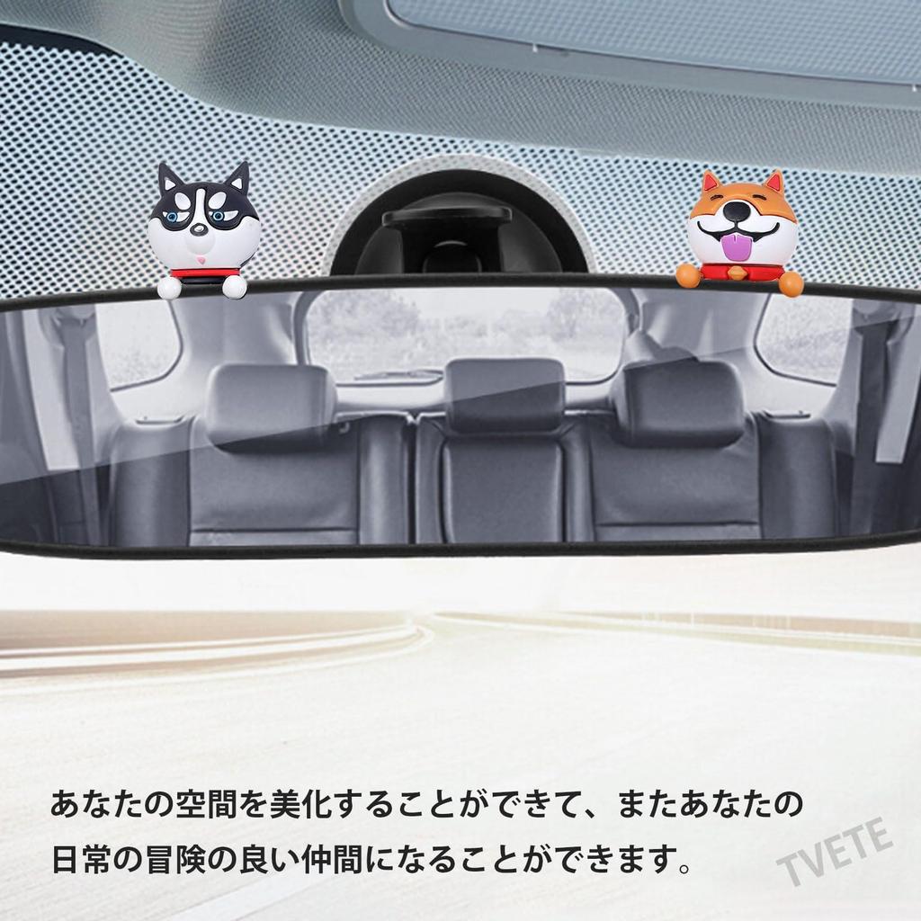 Rearview Mirror Accessories Bike Scooter License Plate Ornaments Accessories Lying Dog Doll Car Dashboard Decor Akita Husky Dog Lying Dog Doll Desktop