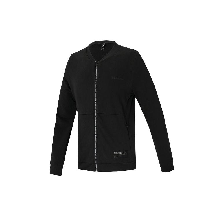 adidas neo Solid Color V neck Long Sleeves Jacket Black Men s DX9686 S
