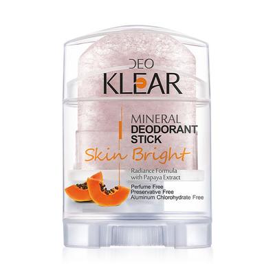 DEOKLEAR Mineral Deodorant Stick 70 G. (Skin Bright) - Radiance Formular with Papaya Extract