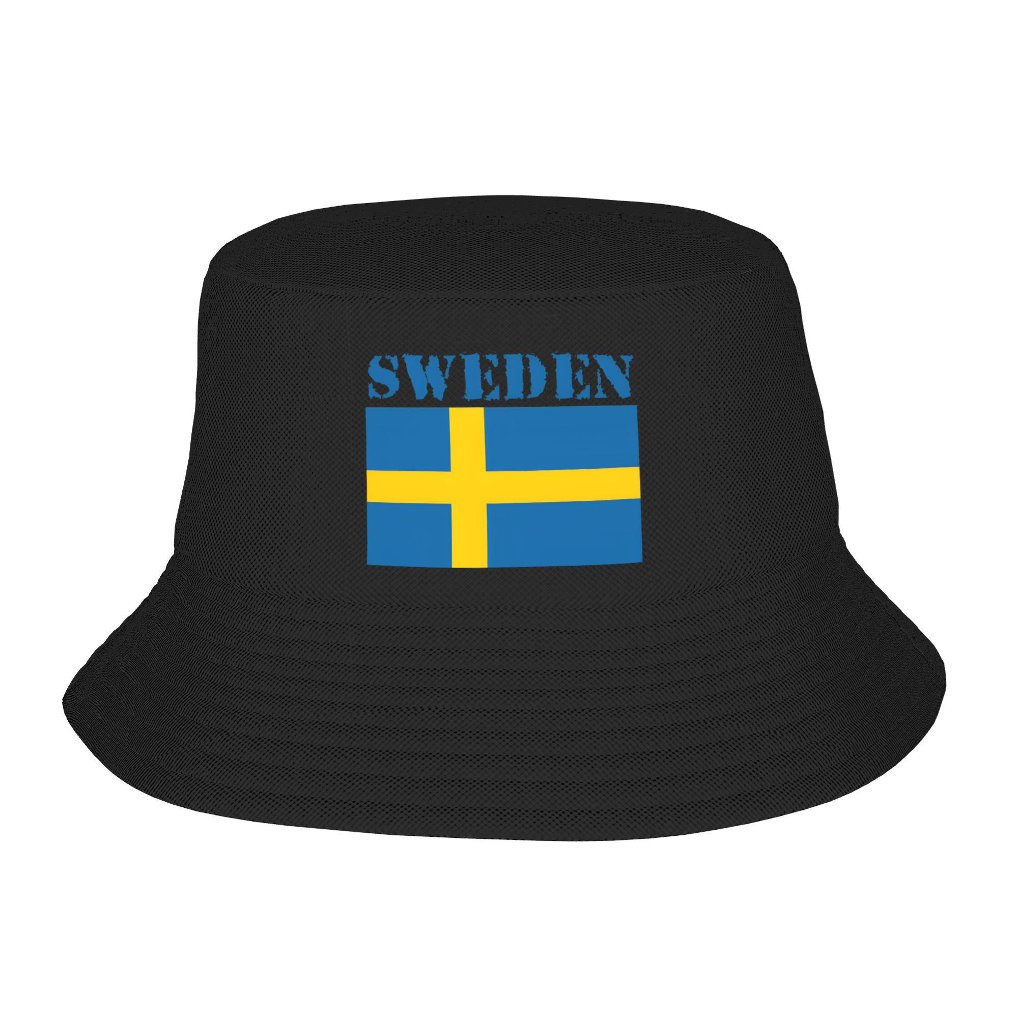 

Sweden Flag Bucket Hat Unisex Women Swedish Pride Patriotic Beach Sun Summer Fishing Cap One Size