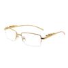 RSINC Business Classic LUXURY Goldene Brille Halbrahmen Panther Design Brillenetui Metall-10 CART-3 A2 2B-VYLP-QRUS