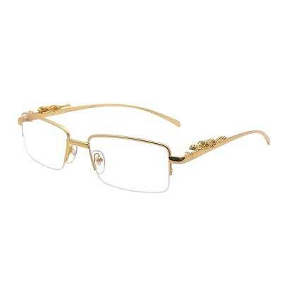 RSINC Business Classic LUXURY Golden Eye-ware Half Rim Panthers Design Eyeglass Cart Metal-10 CART-3 A2 2B-VYLP-QRUS