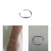 Modern Stainless Steel Geometric Bracelet For Women And Men With Polished Finish For Office Wear