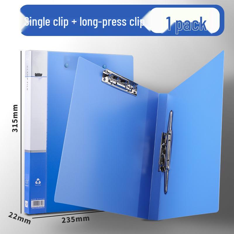 Customizable A4 Double Clip Document Folder - Thick, Durable Office Organizer