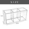 Uccellino Acrylic Pen Stand, Set of 2, Pen Holder, Makeup Brush Storage, Simple Design (Clear)