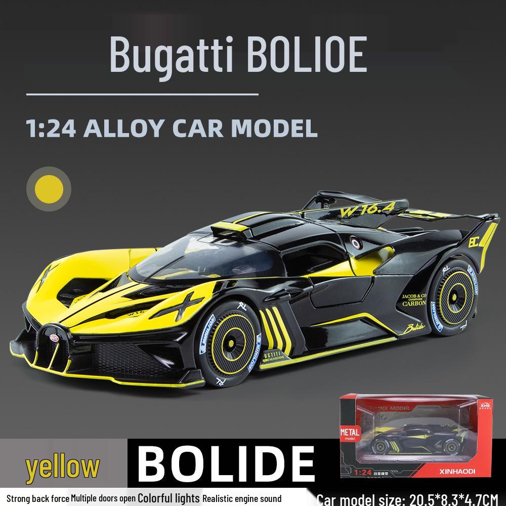 

1:24 Модель спортивного автомобиля из сплава Bugatti BOLIDE с открывающимися дверями от New Haodi - Игрушечная машина