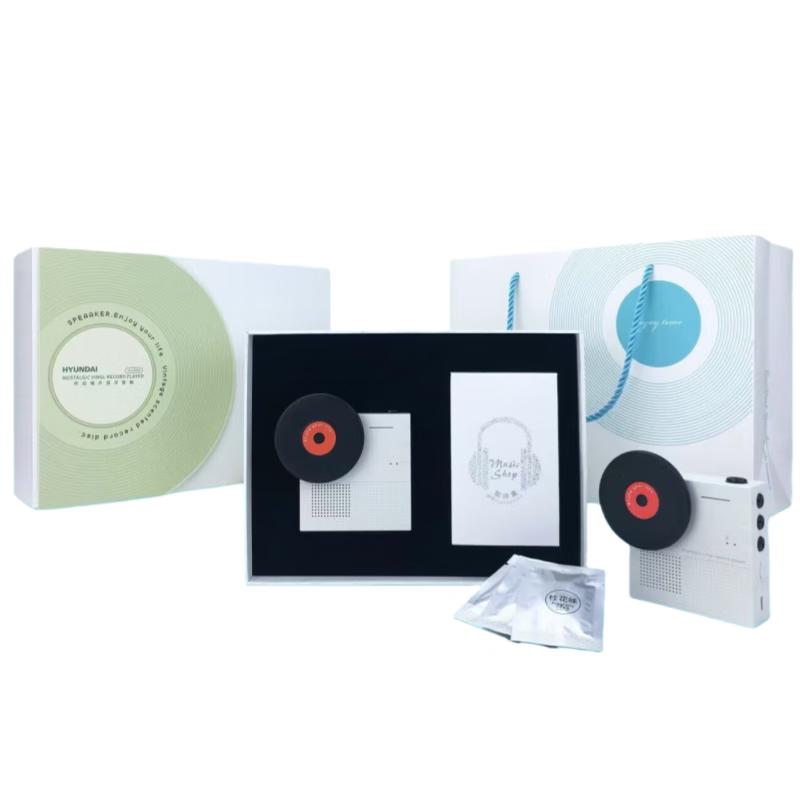 Hyundai Mini Record Player Bluetooth Speaker with Aroma Diffuser