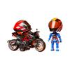 1:12 Q-Version Legierung Motorradfahrer Simulation Verformbare Puppe Helm Figur Figur Modell