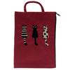 Atsuko Matano Embroidered Flap Pouch, Friendly Cats (Red) 000236-0006-03