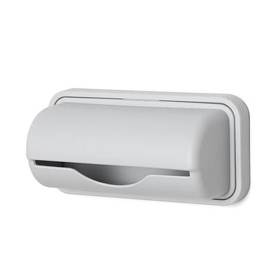 Support Mural pour Sac Poubelle Plastique Sans Perçage Distributeur de Sacs Poubelle pour Maison Cuisine Gris