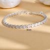 Unisex Full Diamond Zircon Tennis Bracelet: Elegant, Versatile, and Elastic Single Row Chain