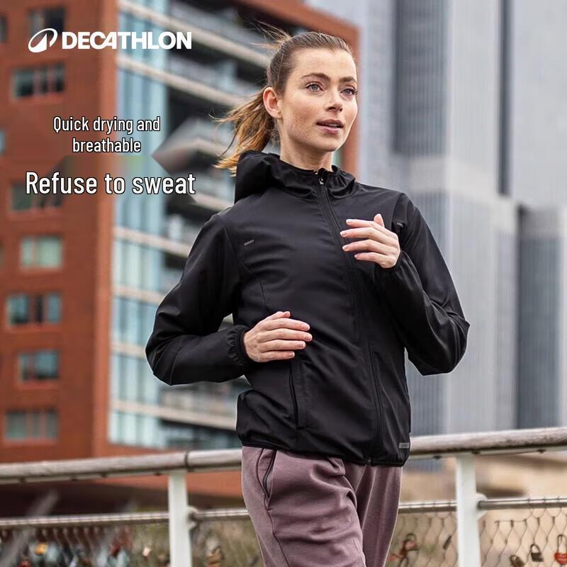 Decathlon Kapuzen-Sonnenschutz-Winddichte Outdoor-Jacke