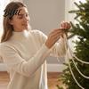 Classy Indoor Decorative Garlands Christmas Faux Pearl Garland, Multi-Strand Beaded Swag Hanging Banner, Chain Crystal Bead Strands for Holiday Mantel