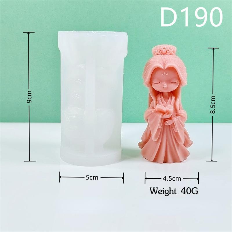 3D Niedliche Prinzessin Silikon Kerzenform DIY Augen Schließendes Mädchen Aromatherapie Gips Kristall Harz Gießform Heimhandwerk Geschenke