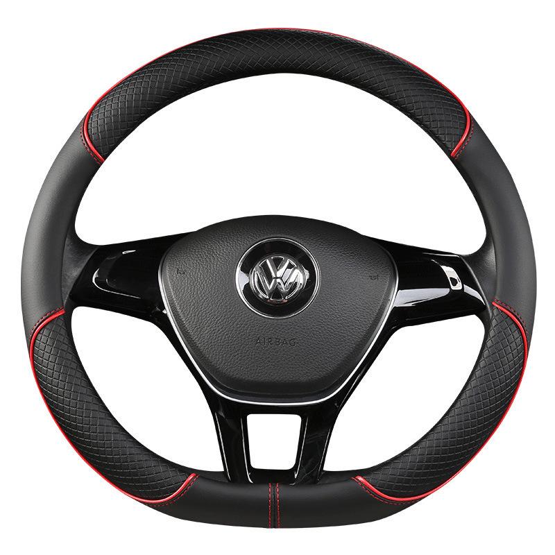 Custom All-Season Steering Wheel Cover for Volkswagen Sagitar/Lavida/Magotan and Ford Focus/Mondeo