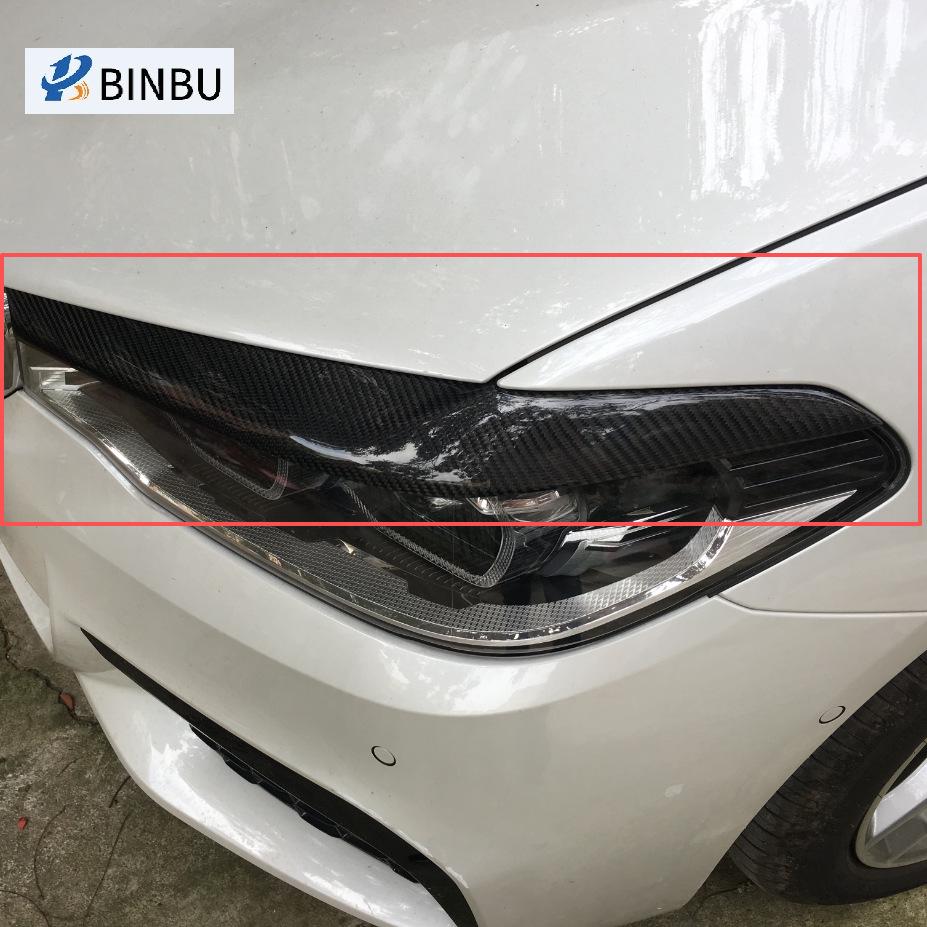 Carbon Fiber Eyelids for BMW 5 Series G30/G38 Early Model Headlight Decorations