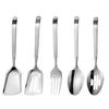 Gold Stainless Steel Western Serving Tableware Fork Spoon Shovel Set Portable Cutlery Dinnerware for Steak Kitchen Utensils