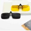 Yellow Clip On Sunglasses Polarized Night Vision Driving Glasses Anti Glare Uv400 Eyewear For Prescription Lens Men Women Use