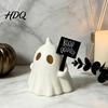 Atmospheric Night Light Halloween Up Ghost Figurine Cute Small Resin Statue Spooky Desktop Gift for Bestie Ornament Table Mantel Shelf Tiered