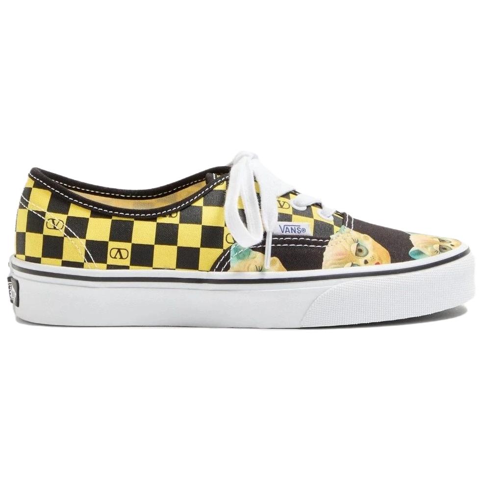 Vans x Valentino Authentic Skateboard Shoes Men's Black Yellow YSOM23HPJBAH