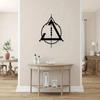 Modern Wrought Iron Wall Decor Geometric Star Triangle Black Anti Corrosion Durable Interior Art