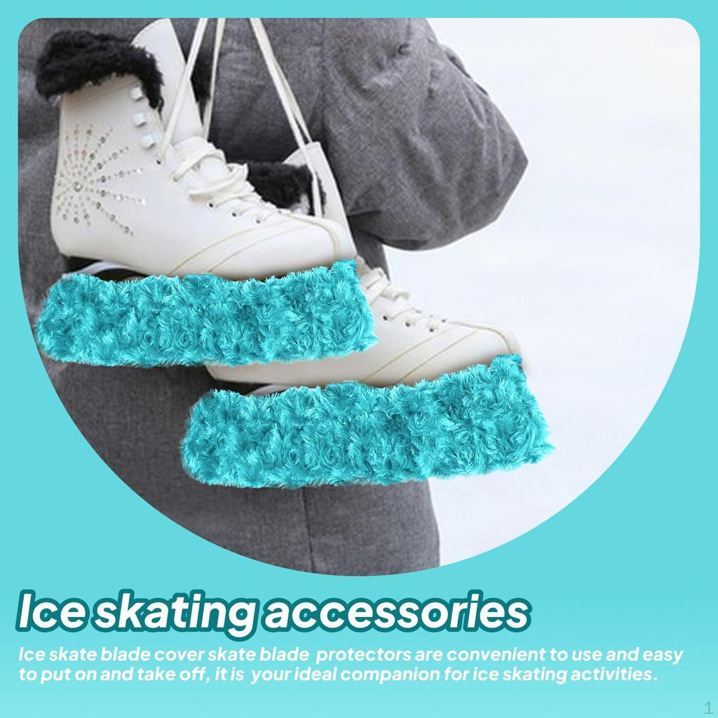 2 Pieces Ice Skate Covers Guards Portable Sleeves Comfortable Versatile Skating for