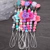 Baby Teether Pacifier Chain Silicone Wood Beads Pacifier Clips Infant Nipple Appease Soother Chain Clip Dummy Holder Nipple Clip