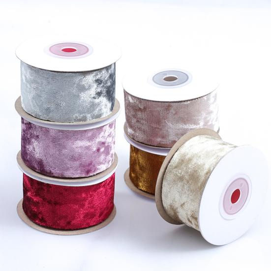 Single-sided Velvet Ribbon 30ft Colorful Multi-purpose DIY Craft Floral Arrangement Decoration Romantic Gift Ribbon