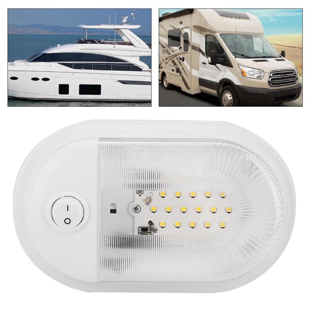 Fit for Car RV Boat Dome Light LED Ceiling Light Interior Roof Lamp 12-24V 280LM