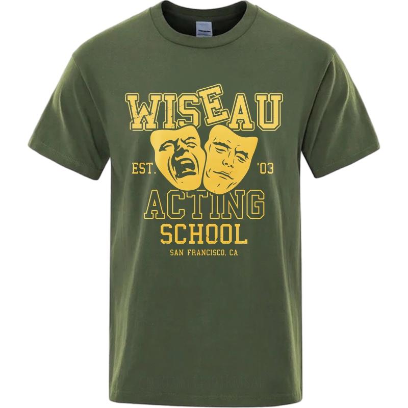 Graphic Summer Teenagers T Shirt Wiseau Acting School San Francisco California Short Sleeve Solid Color Crew Neck Top Tees