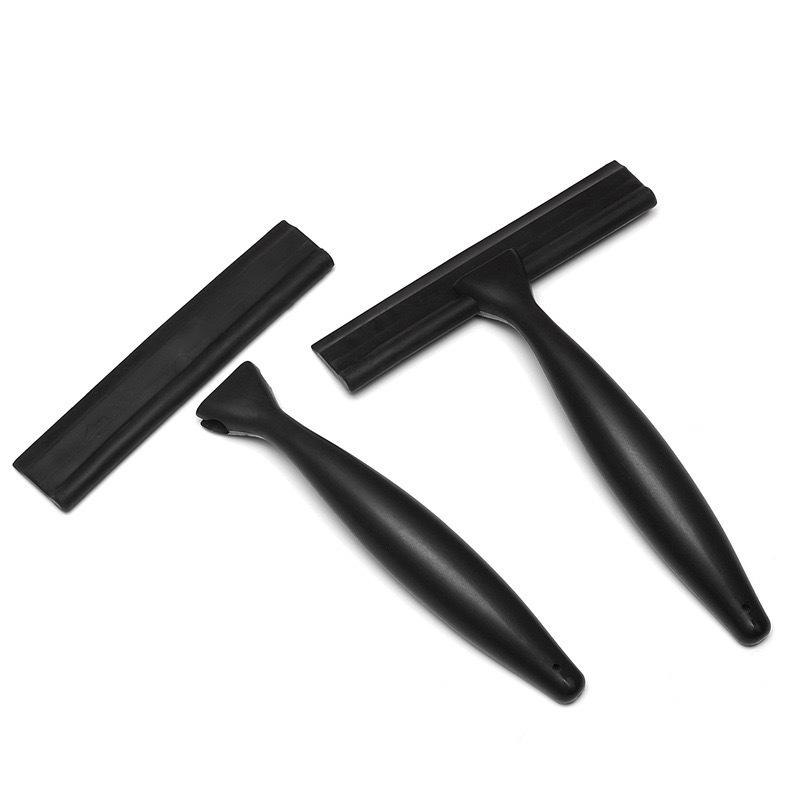 Gelber Sehnenschaber: Auto Werbefilm Werkzeug und Glasabzieher mit kurzem Griff