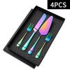 2/4Piece Stainless Steel Cake Knife Shovel Suit Golden Bread Knife Cake Cutting Tools Pizza Cheese Steak Shovel Baking Utensils