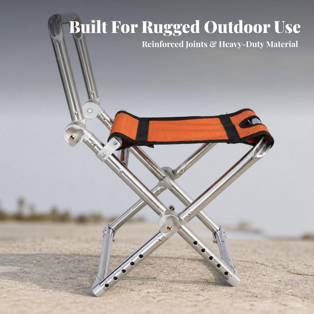 Folding Fishing Chair Compact Sturdy for Camping, Anglers, Campers