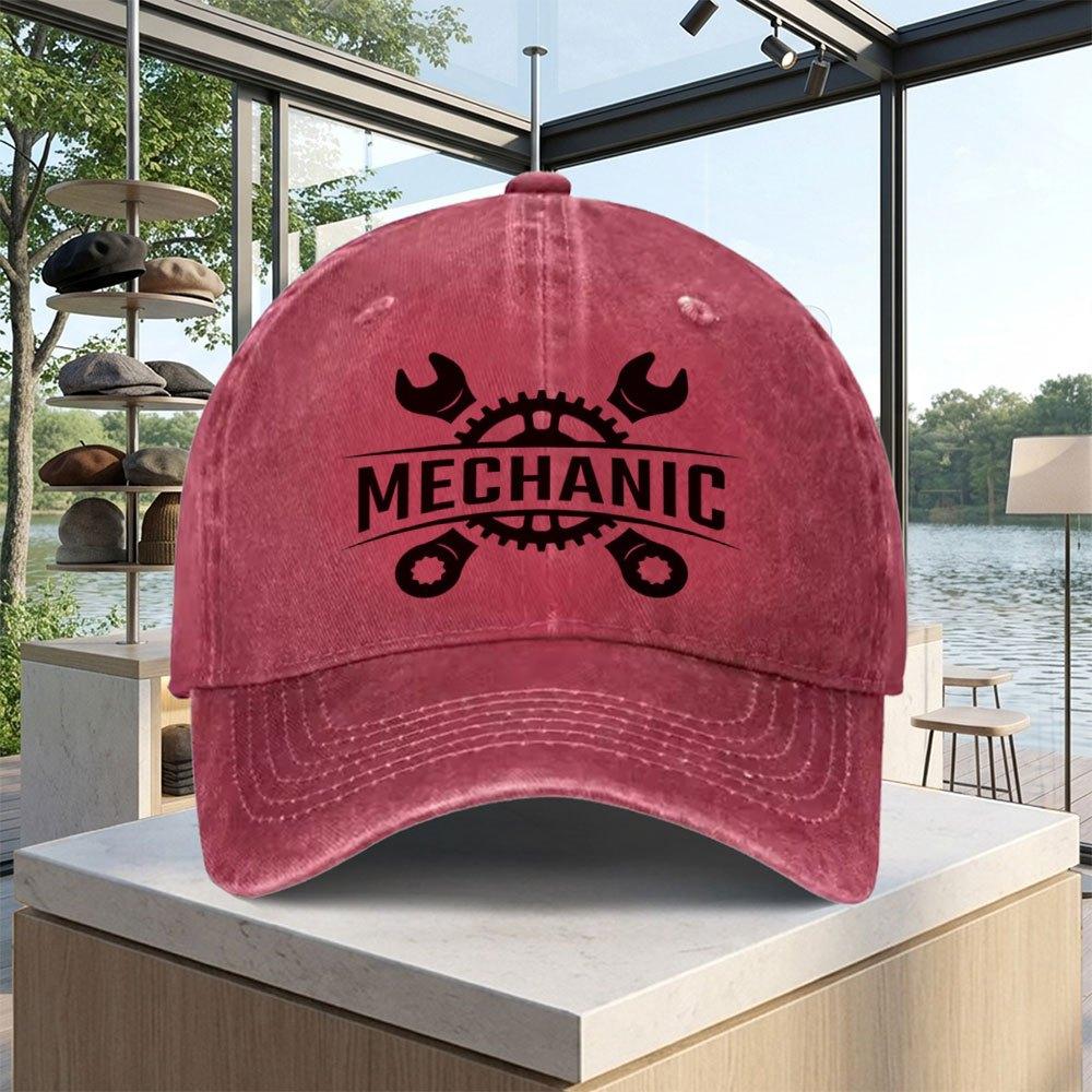 Unisex MECHANIC Baseball Cap Running Hat Sun Hat Suitable for Golf Driving Fishing Outdoor Sports