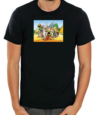 Asterix and Obelix Funny Characters Short Sleeve  White T Shirt Men F065