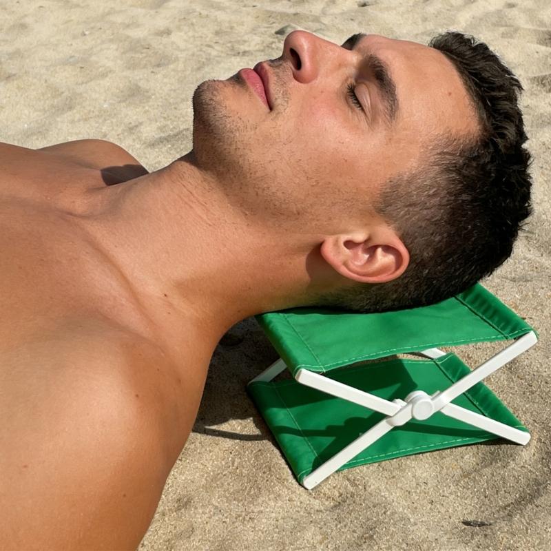 Portable Folding Beach Pillow for Sunbathing and Relaxing with Comfortable Head and Neck Supports Small Design