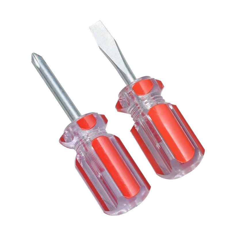 Mini Portable Screwdriver 2Pcs Transparent Head Radish Grip Handle Small Repair Tools for Eyeglasses Jewelry Fix