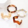 Punk Irregular Resin Bracelet Thickened Exaggerated Chunky Bangles New Cuff Bracelet Set  Women