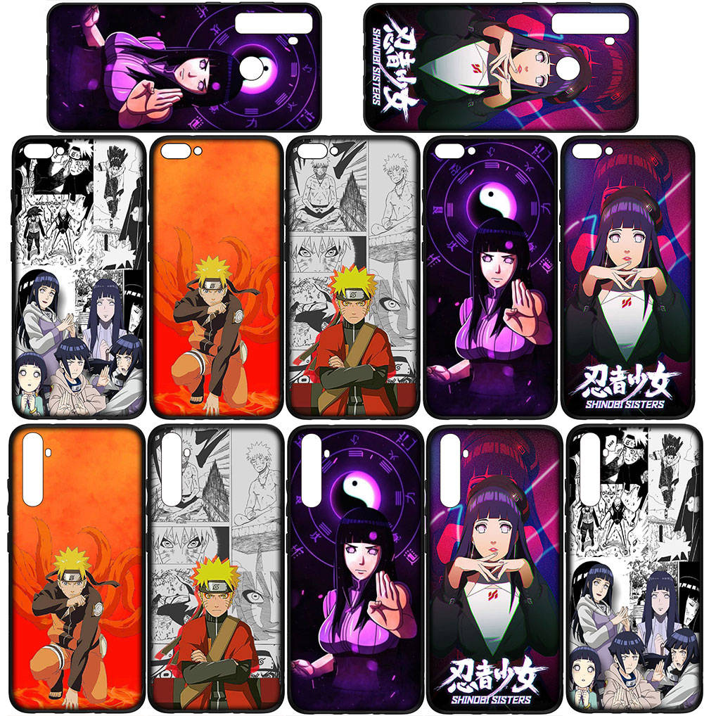 Pour Samsung Galaxy S24 S23 iPhone 16 15 14 Xiaomi Redmi Note 13 12 11 10 8 Plus 9 Pro Max X XR A06 Coque de téléphone Hinata Hyuga Naruto OPPO Huawei Cover