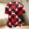 Men's Quick Dry Short Sleeve Round Neck T-Shirt with Christmas Print
