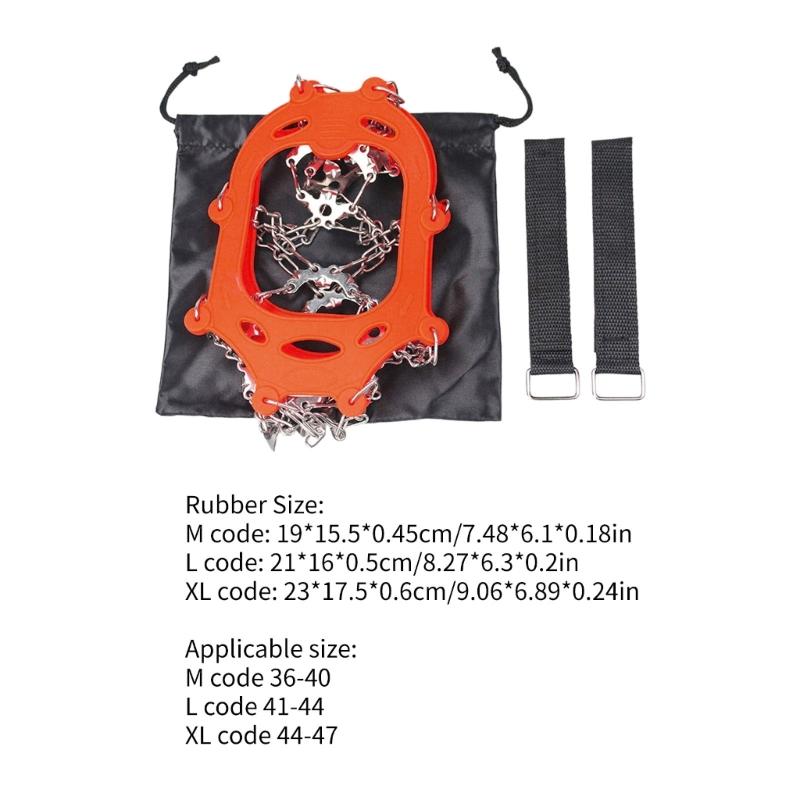 Stainless Steels Ice Spikes Ice Cleats Crampons, 23 Spikes Shoe Ice Snow Grips