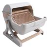 Semi Automatic Cat Litter Box Plastic Easy Assembly Semi Enclosed Cat Litter Box Large Kitty Litter