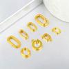 Gold-Plated Horseshoe Spring Clasp Connector for DIY Jewelry
