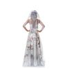 Halloween New Vampire Ghost Bride Ink Smudge Dress Stage Performance Costume